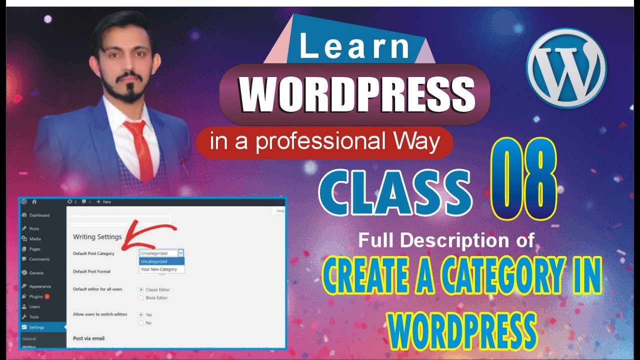 WordPress Tutorial for Beginners – Add Categories & Publish Posts - YouTube