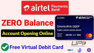 Airtel Payments Bank Zero Balance Account Opening Online | Airtel Payment Bank Account Open Online