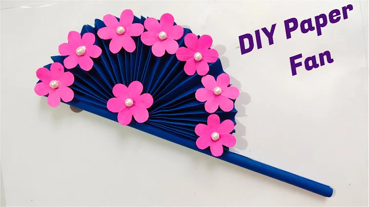 How to make Diy hand fan Out Of Colour papers/ DIY Paper Craft ideas