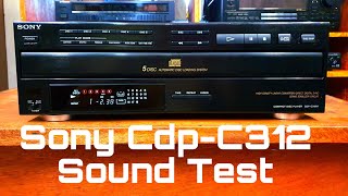 Sony CDP-C312M 5 Disc Cd Player Sound Test