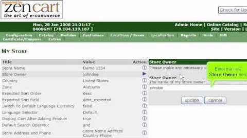 How to configure your online store in Zen Cart