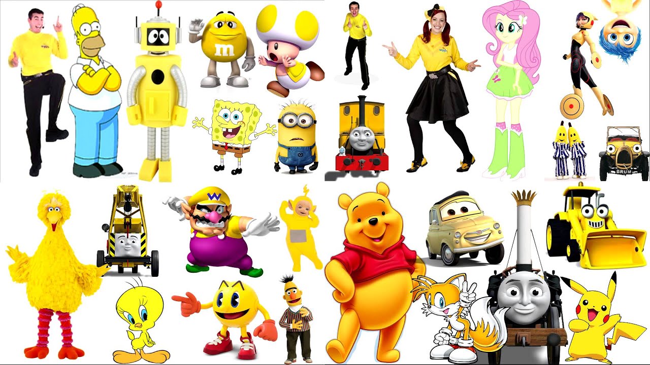 Casi Todos Estos Personajes Animados Son Amarillos They're Yellow - YouTube