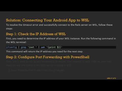 How to Connect to WSL from the Expo Server on a Windows Machine