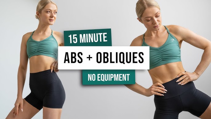 15 MIN ABS & OBLIQUES Workout - No Equipment - Core strengthening exercises  you can do anywhere! 