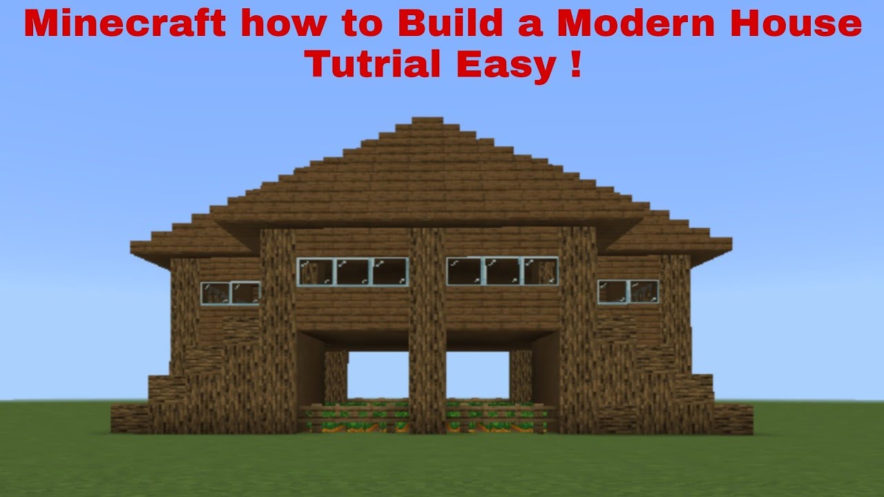 Minecraft How to Build a Modern House Tutorial Easy - YouTube