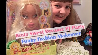 2006 Bratz Sweet Dreamz Pajama Party Cloe Funky Fashion Makeover Styling Head Unboxing & Review