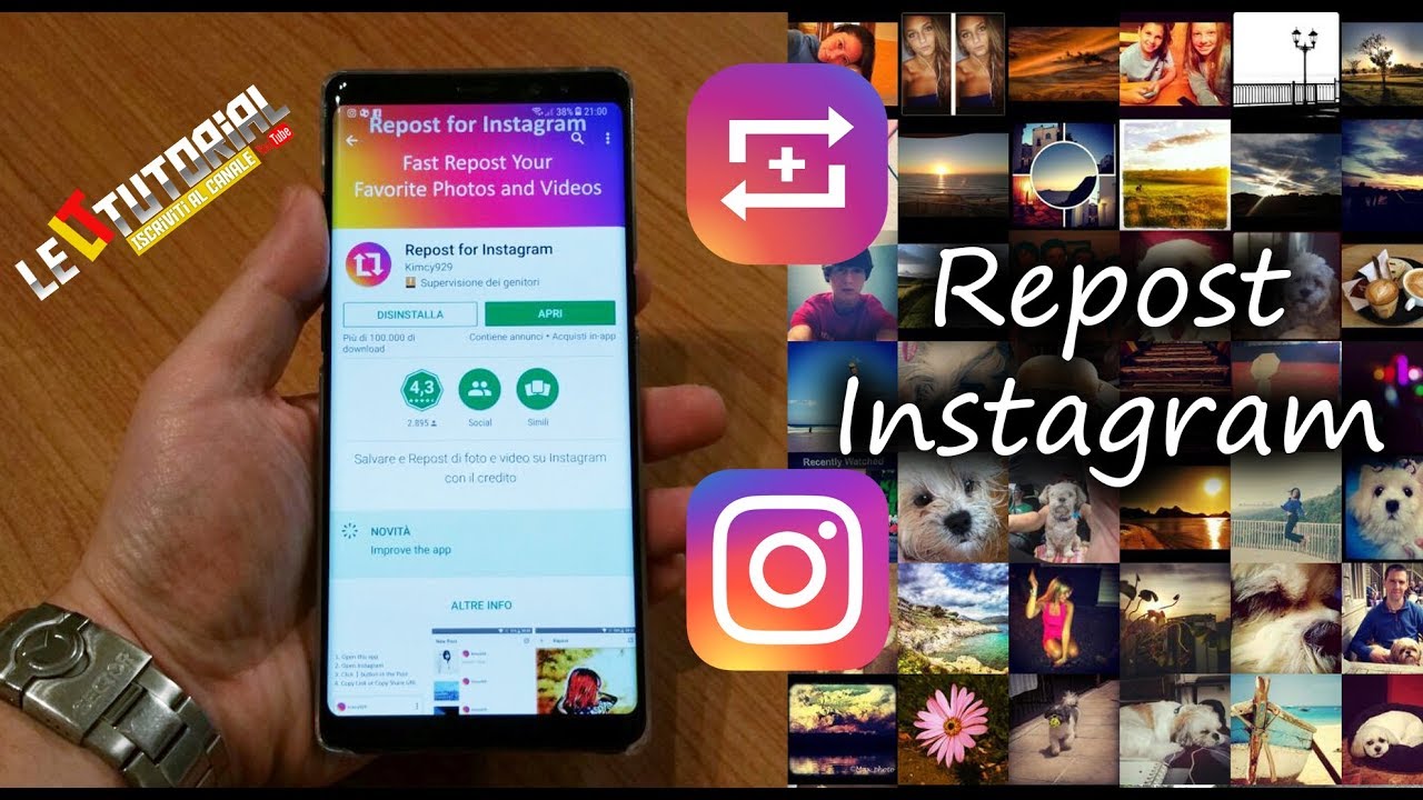 Instagram repost - Come condividere le foto - YouTube