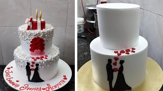 Top Amazing Two Tire Pineapple Engagement Cake Design |Engagement with Couple Cake |Engagement Cake