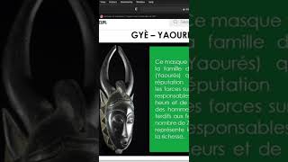 Gyè, Masque De Pouvoir Et Richesse Chez Les Yaouré En Côte Divoire