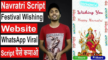 Navratri Wishing Script, Festival Wishing Website Script [Event Blogging] #TechOn24 #TechOn24