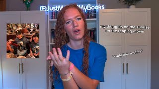get ready with me while i talk about the sunrise on the reaping movie! (curly hair routine)