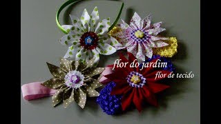 Flor de tecido com pontas – Fabric Flower