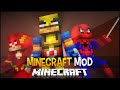 Minecraft Mod:Super Heróis da Marvel e DC com Seus Poderes (Homem Aranha,Wolverine) Super Heroes Mod
