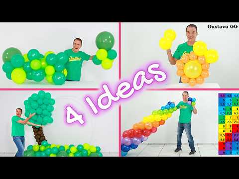 🌟 TRANSFORM YOUR SPACE! 🤩✨ Balloon Decoration ideas ✨ How to make a balloon rainbow, tree, and sun