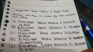 Latihan Soal Bahasa Indonesia: Penulisan Judul Karya Tulis