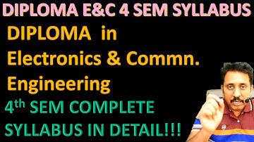 Diploma C20 Electronics 4 SEM SYLLABUS |Diploma C20 4 SEM Syllabus for Electronics