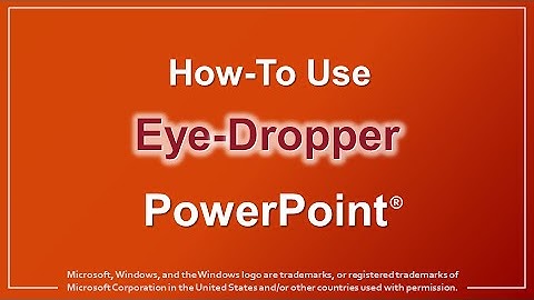 How to Use Eye Dropper Tool in PowerPoint
