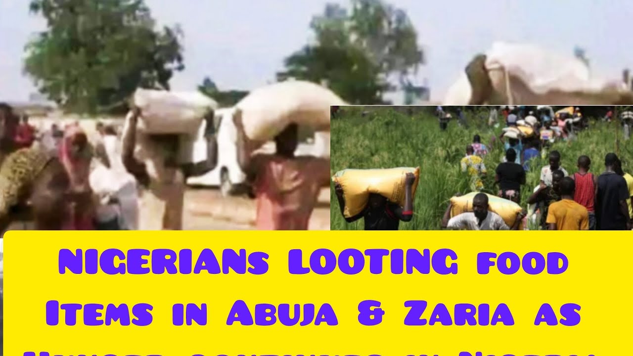 NIGERIANS LOOTING FOOD ITEMS AS HUNGER PERSIST IN NIGERIA