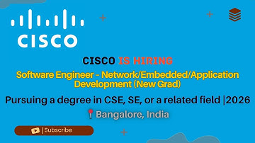 🚀 Cisco Hiring 2026 Batch | Software Engineer Roles (Networking, Application, Embedded) | Apply Now