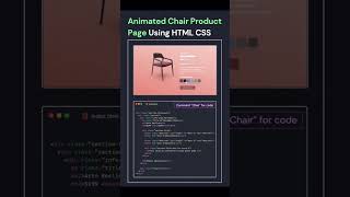 Next Level Product Page Animated Chair Html Css Js