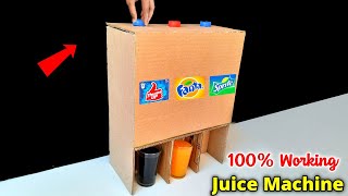 How to make a juice vending machine from cardboard | simplest fountain machine | best easy project