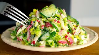 Eat this cucumber salad for dinner every day and you will lose belly fat!