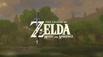 a Soft Rainy day in zelda ambience (Relaxing video games music mix w/ gentle rain )