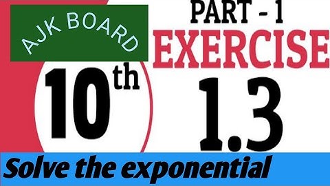 Maths 10th class, AJK BOARD,exercise #1.3,  question #1,(I),solve the equations.