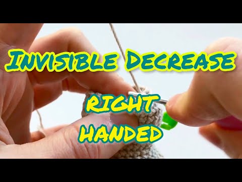 Amigurumi game changer: invisible decrease - no more visible holes! (right handed)