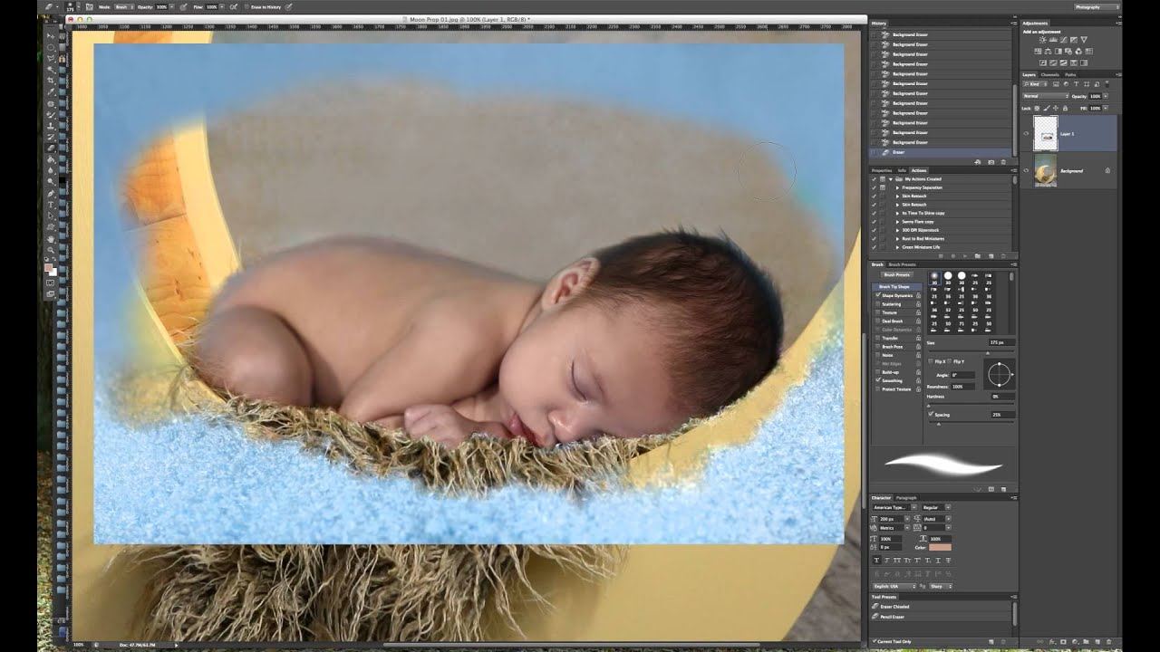 Moon Newborn Baby Infant Prop Photoshop Tutorial