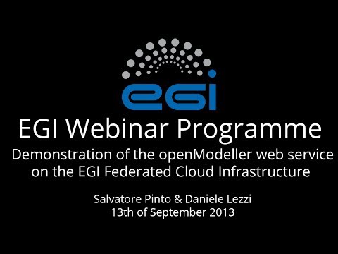 Demonstration of openModeller web services on the EGI Federated Cloud Infrastructure - Webinar