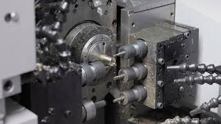 Machining polyaxial heads on the Swiss XT 32