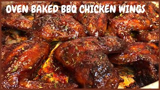 Easy Oven Baked BBQ Chicken Wings | Baked Chicken Recipe