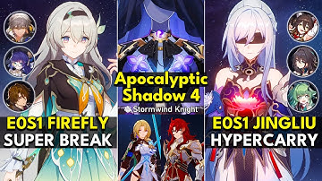 E0S1 Firefly No Ruan Mei & E0S1 Jingliu Hypercarry | Apocalyptic Shadow Floor 4 3 Stars | Honkai