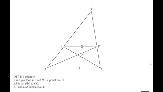 O Level Math - Vectors/Similar Triangles (Tricky Question) May/June 2018 Paper 22