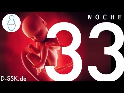 Video: 33 Wochen Schwanger - Was Passiert Mit Dem Baby? Gefühle Und Bauchschmerzen