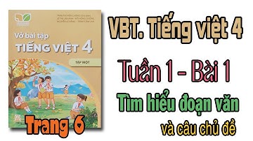 Vở bài tập tiếng việt lớp 4 Kết nối tri thức  bài 1 trang 6 |Tìm hiểu đoạn văn và câu chủ đề