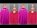 5 DIY Doll Clothes/ 5 ways to sew a beautiful and easy red dress/  Amazing Doll Decoration Ideas