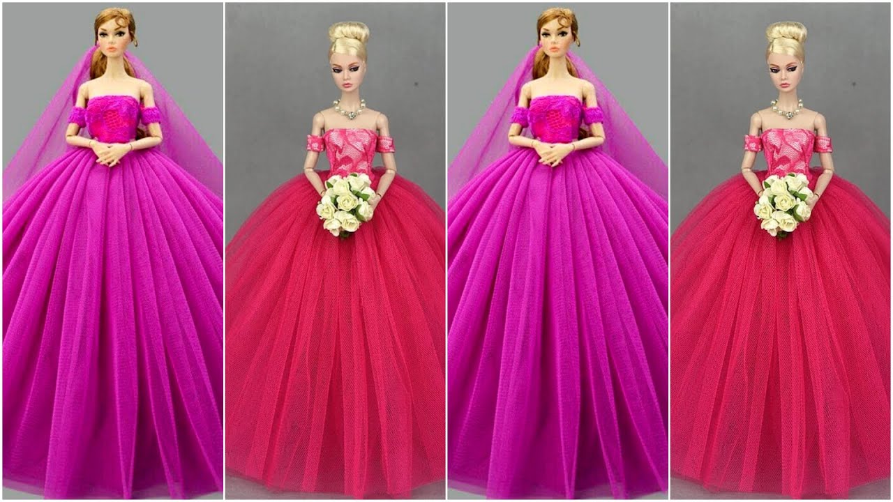 5 DIY Doll Clothes/ 5 ways to sew a beautiful and easy red dress