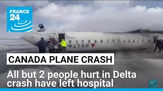 Toronto airport CEO says all but 2 of 21 people hurt in Delta crash have left hospitals