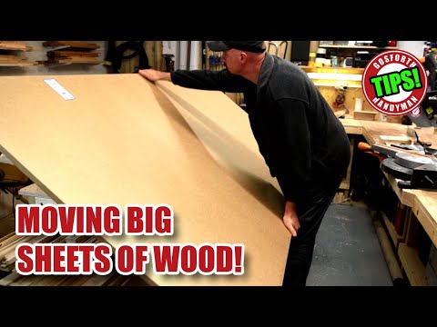 Making a Dolly to Move Big Sheets of Wood - Woodworking Tips!