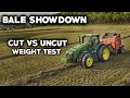 Bale weight showdown  cut vs uncut bale density  kuhn vb 560