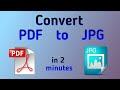 How to convert PDF to JPG | IMAGE | JPEG for FREE and EASY