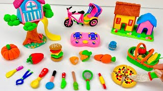 Diy How To Make Polymer Clay Miniature House, Kitchen Set, Toy Velcro Cutting Fruits And Vegetables