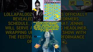 Jennie's the closing headliner of lollapalooza 💗✨#subscribe #jennie #lollapalooza #trendingshorts