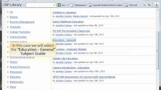 Subject Guides: Best Bets for Starting Your Search