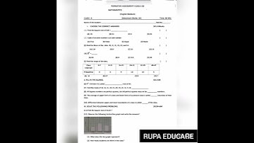 8 th class maths model paper  formative assessment 3 (2021-22)