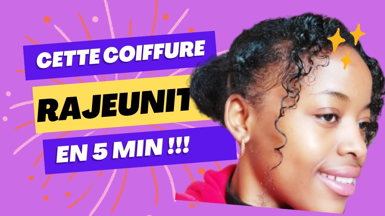 IDEE DE COIFFURE TENDANCE SUR CHEVEUX CREPUS NATUREL. RAPIDE ET
