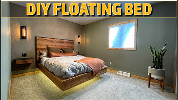 How to Build a FLOATING BED | Bedroom Reno Part 5