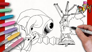 Como Dibujar al Prototipo 1006 y Poppy (POPPY PLAYTIME 5) Broken Things | How to draw Prototype 1006